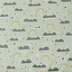 Oeko-Tex®  100% Gewaschene Baumwolle Regenbogenwolken Hell Altgrün