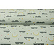 Oeko-Tex®  100% Gewassen Katoen Regenboog Wolkjes Licht Oud Groen
