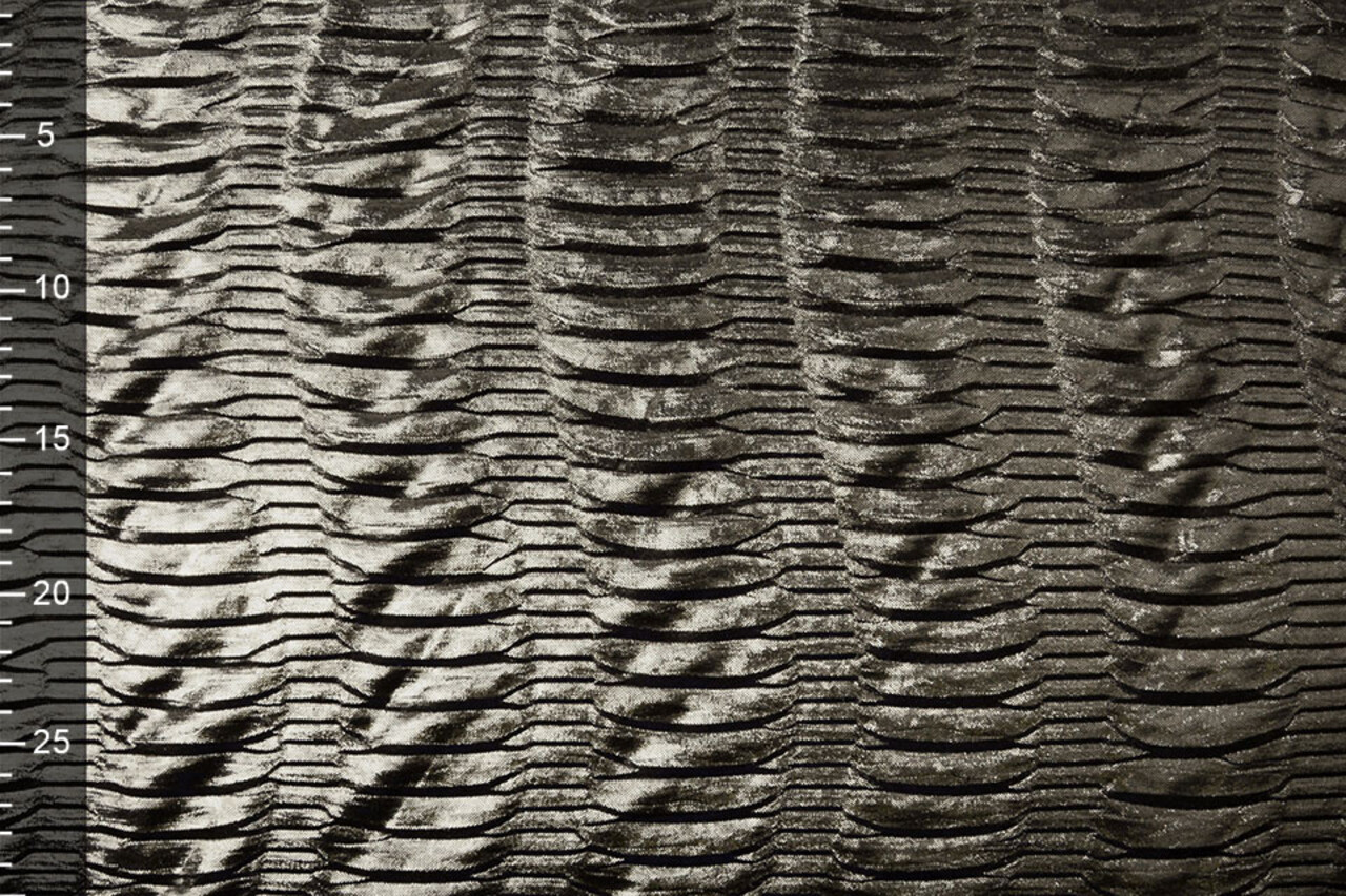 Pleated Lamé Anthracite