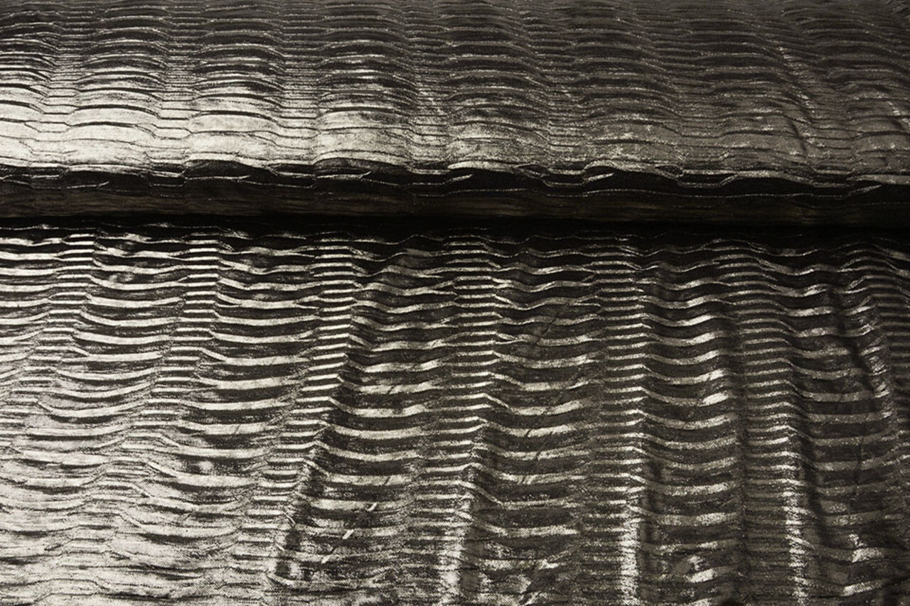 Pleated Lamé Anthracite