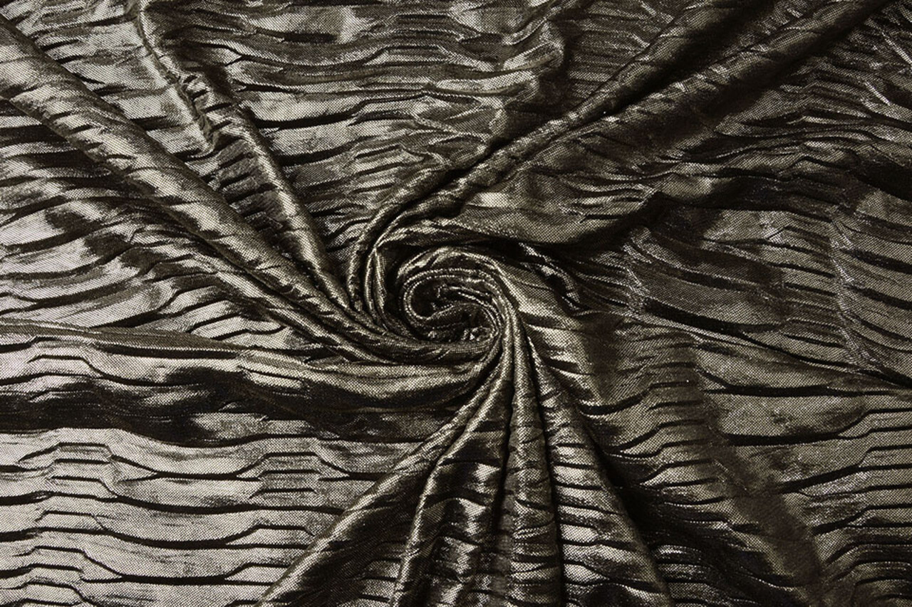 Pleated Lamé Anthracite