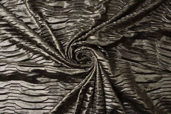 Pleated Lamé Anthracite