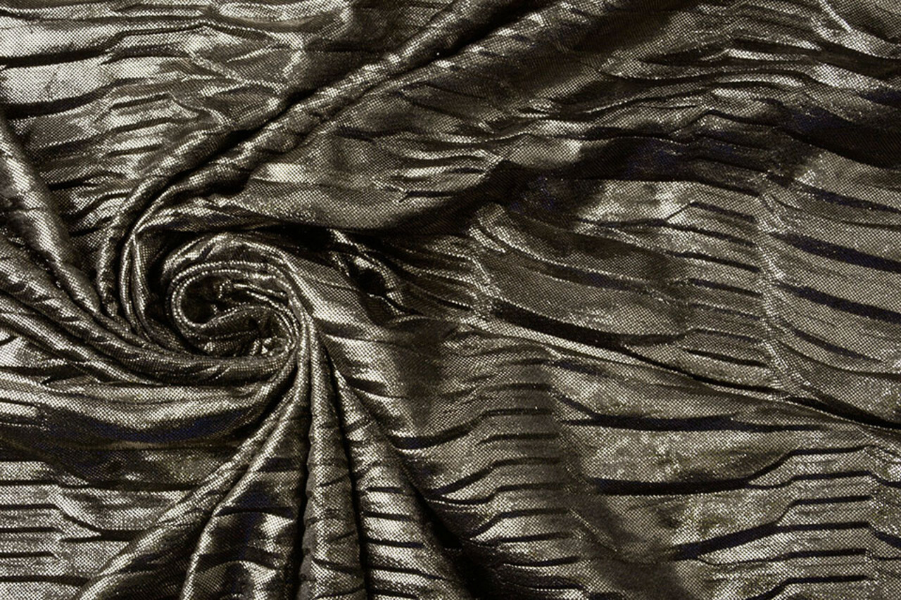 Pleated Lamé Anthracite