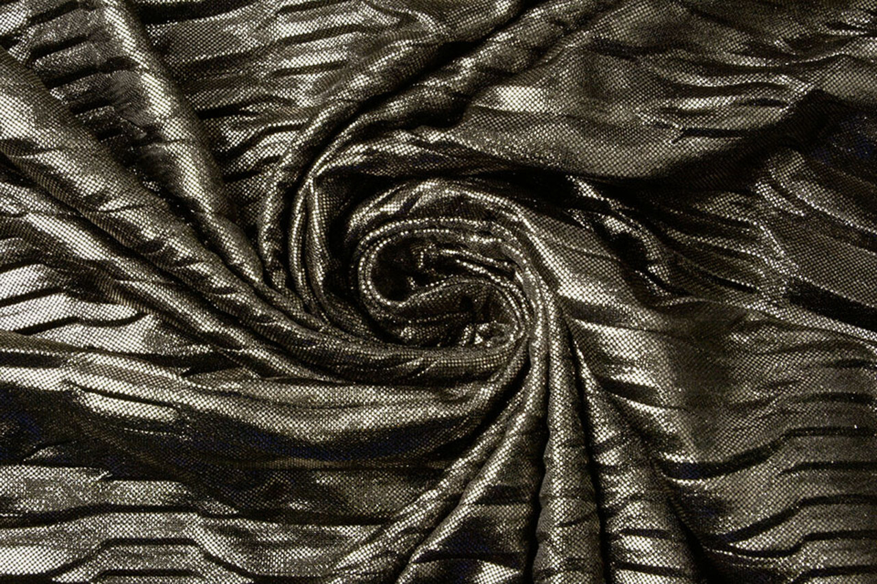 Pleated Lamé Anthracite
