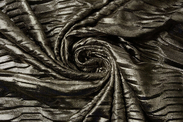 Pleated Lamé Anthracite