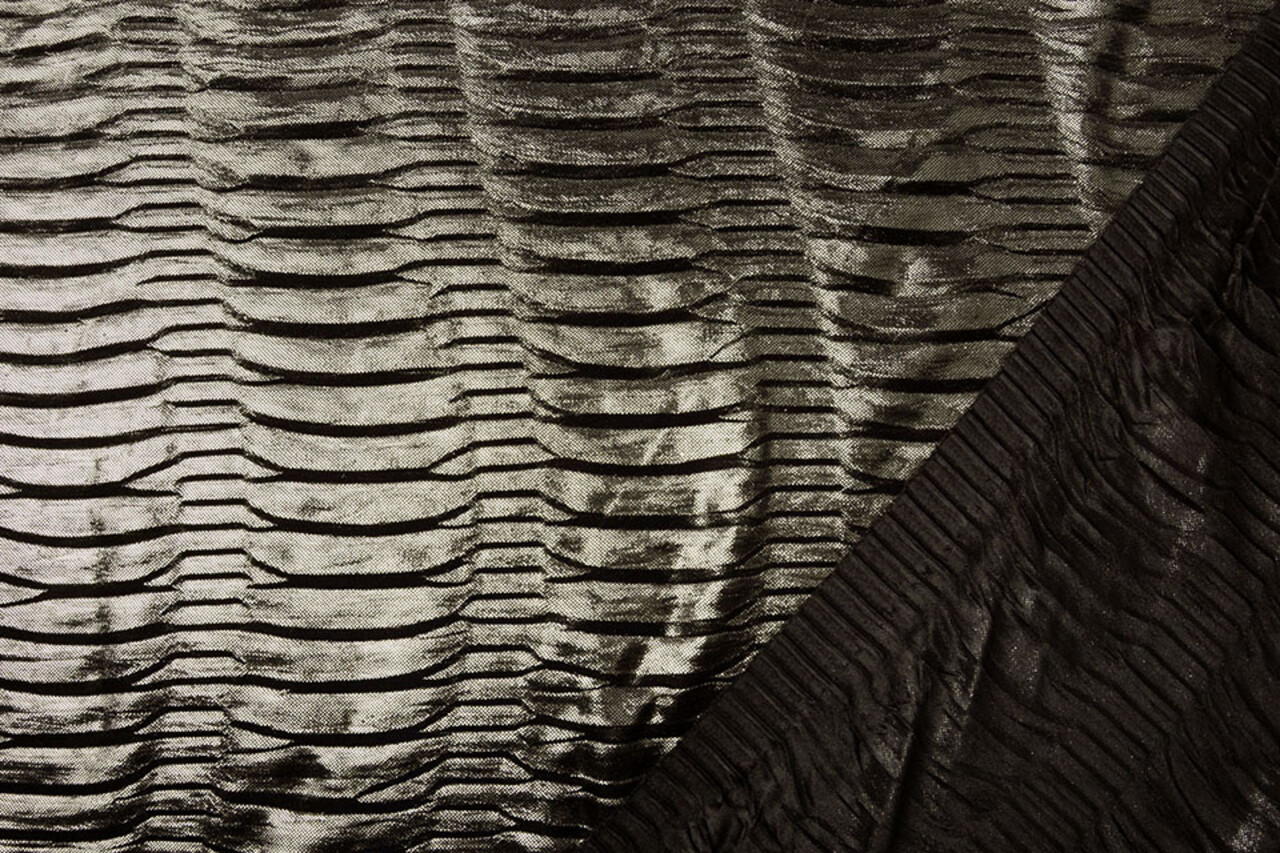 Pleated Lamé Anthracite