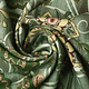 100% Viscose Flowers Paisley Green