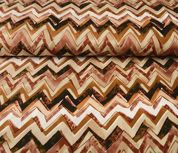 100% Viscose Confuso ZigZag Rood