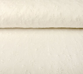 Jersey Stickerei Daisy Creme