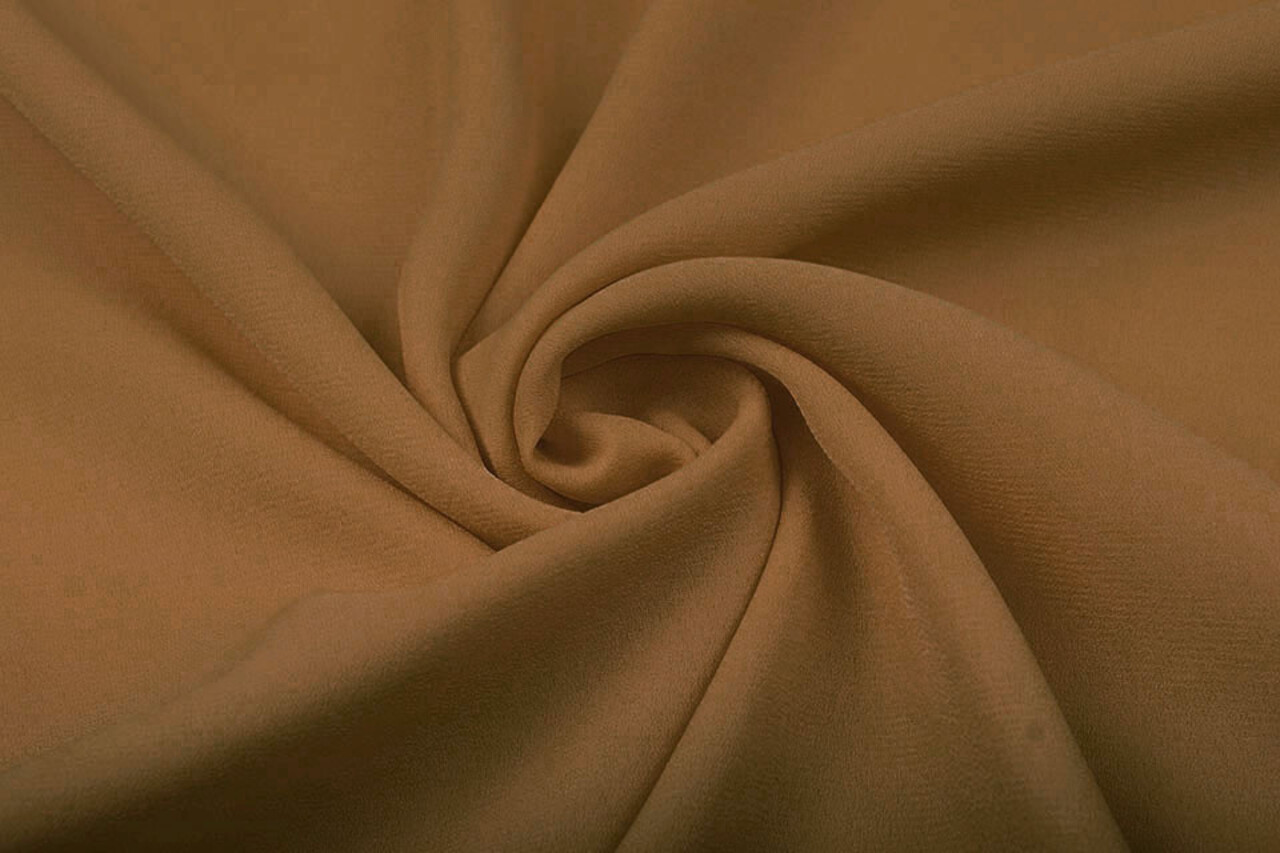 Crêpe Georgette Mokka Braun Crêpe Georgette Mokka Braun