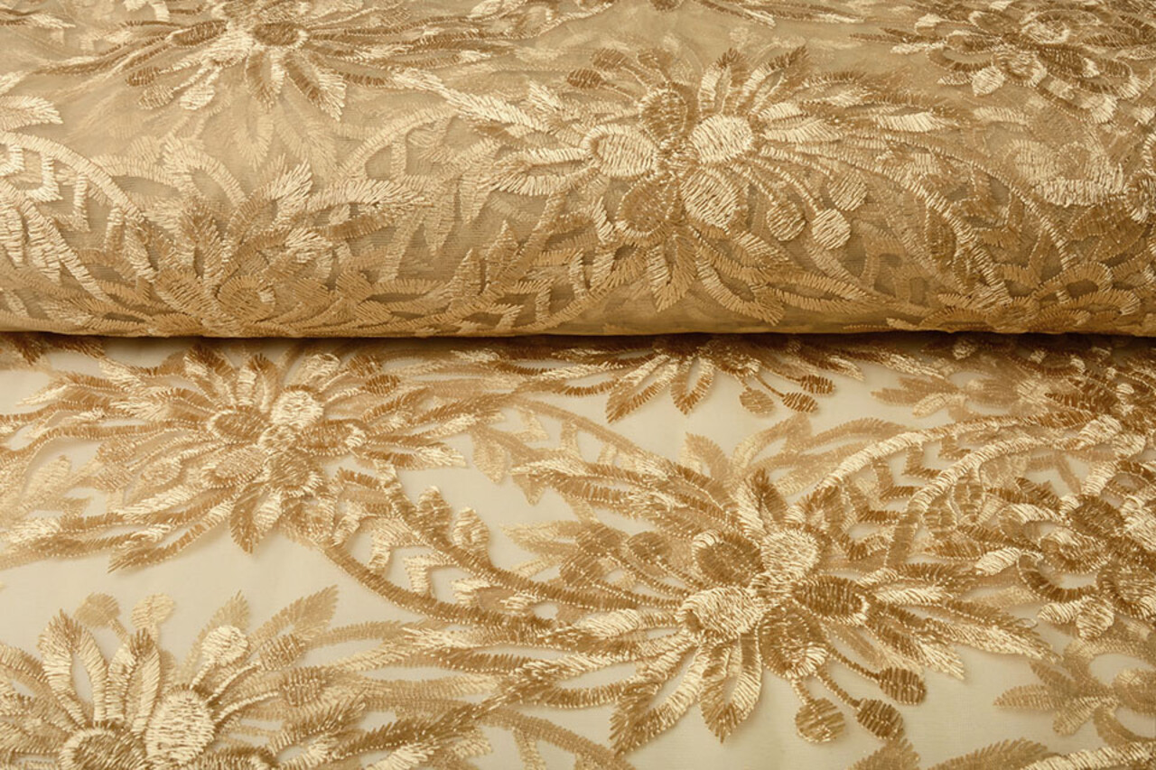 Mesh Embroidered  Eline Gold