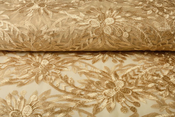 Mesh Embroidered  Eline Gold
