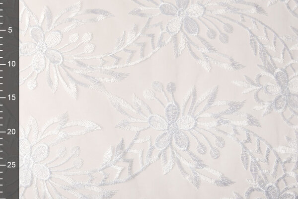Mesh Embroidered  Eline White Mesh Embroidered  Eline White