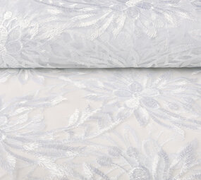 Netz Bestickt Eline Weiß