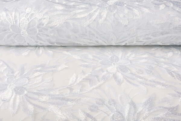 Mesh Embroidered  Eline White Mesh Embroidered  Eline White
