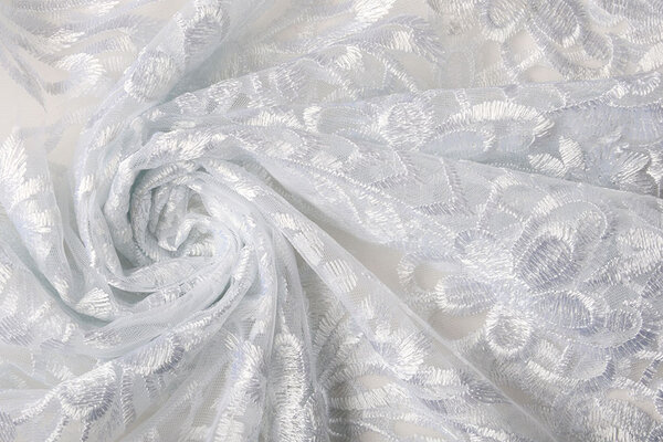 Mesh Embroidered  Eline White Mesh Embroidered  Eline White