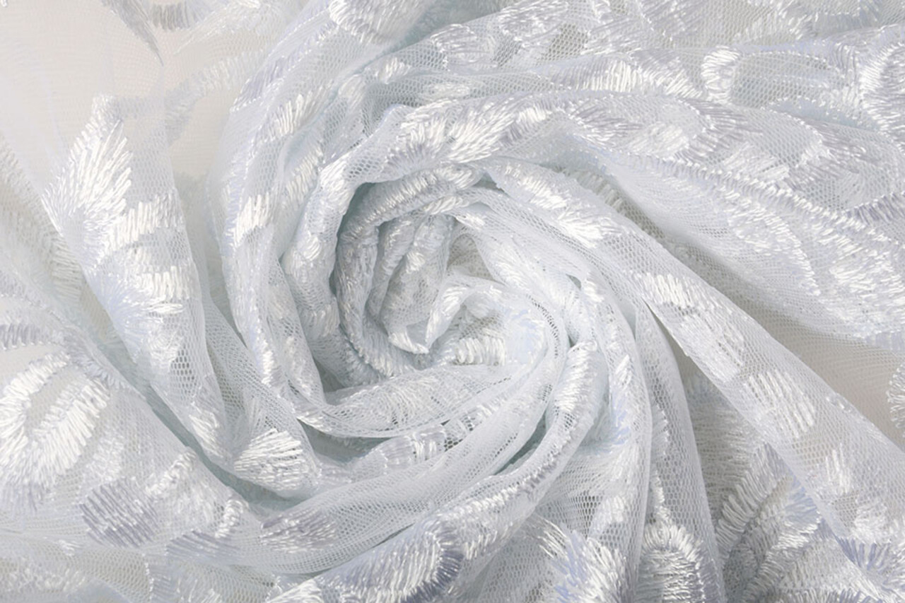 Mesh Embroidered  Eline White Mesh Embroidered  Eline White