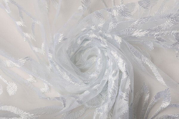 Mesh Embroidered  Eline White Mesh Embroidered  Eline White