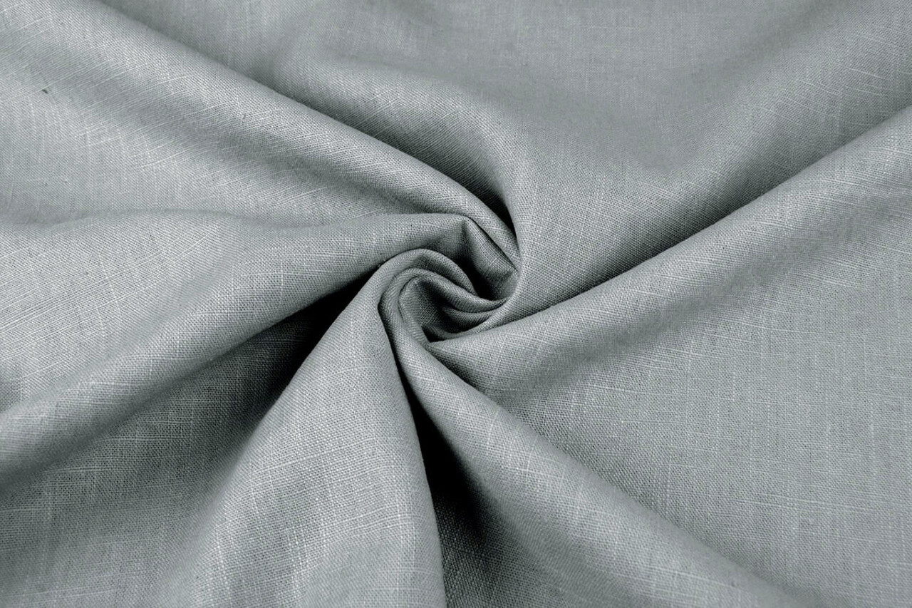 Oeko-Tex®  Gewaschenes Leinen Blau Grau