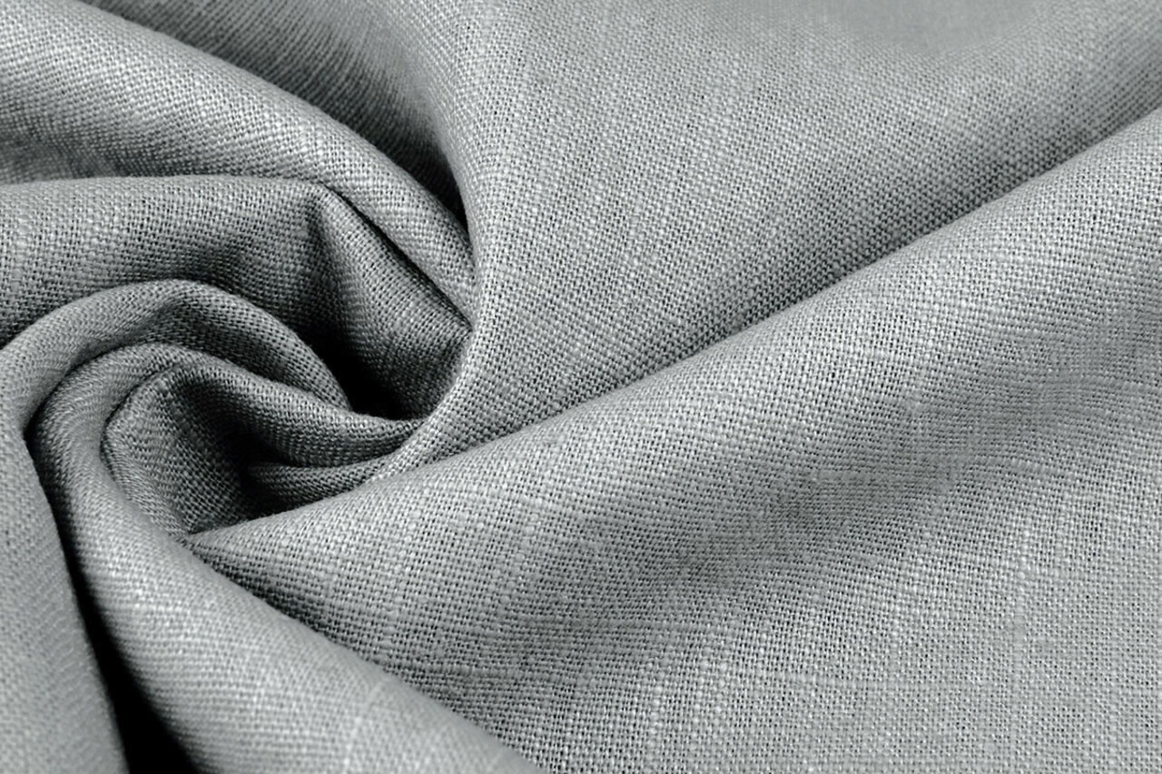 Oeko-Tex®  Gewaschenes Leinen Blau Grau
