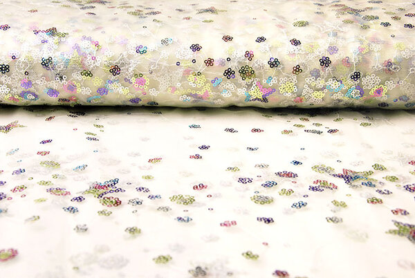 Mesh Geborduurd Pailletten Juul Multi