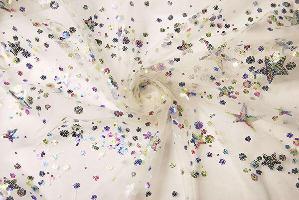 Mesh Geborduurd Pailletten Juul Multi