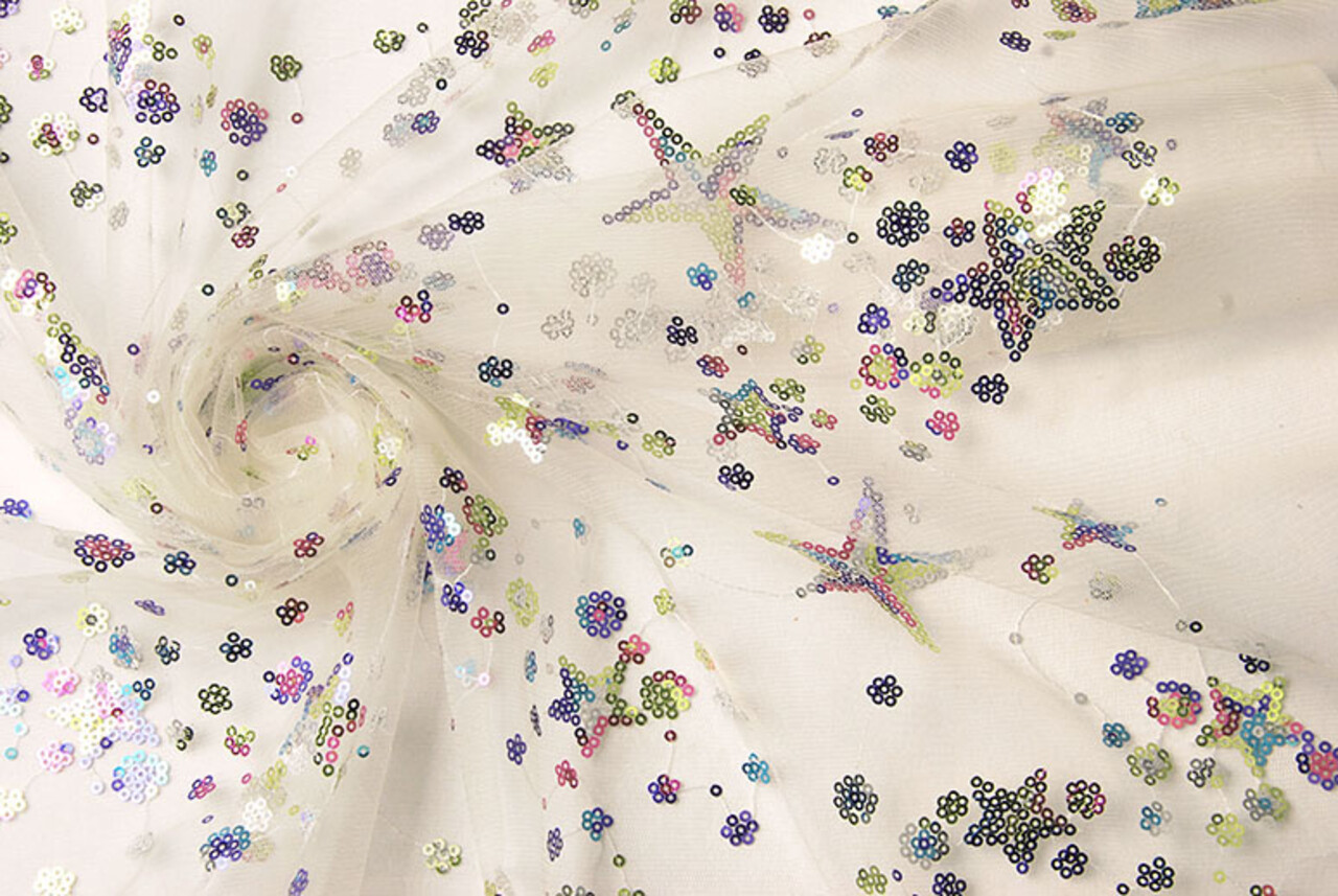 Mesh Geborduurd Pailletten Juul Multi