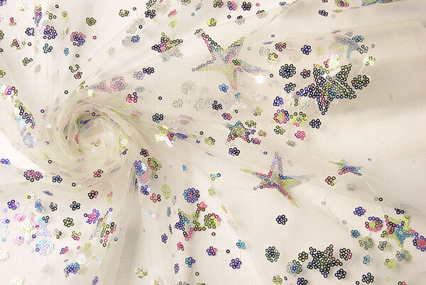 Mesh Geborduurd Pailletten Juul Multi