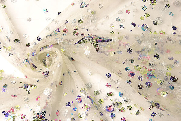 Mesh Geborduurd Pailletten Juul Multi