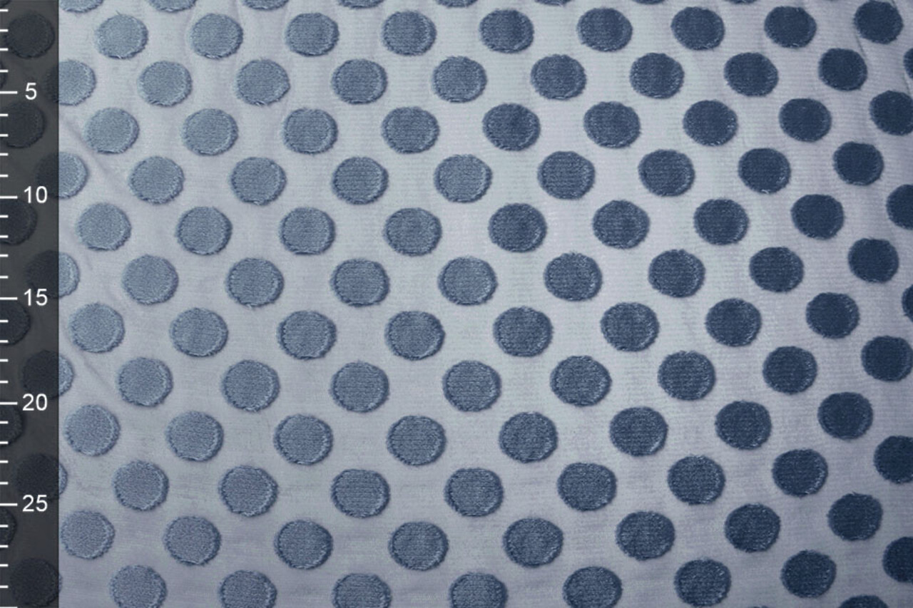 Fine Tulle Dots Jeans Blue