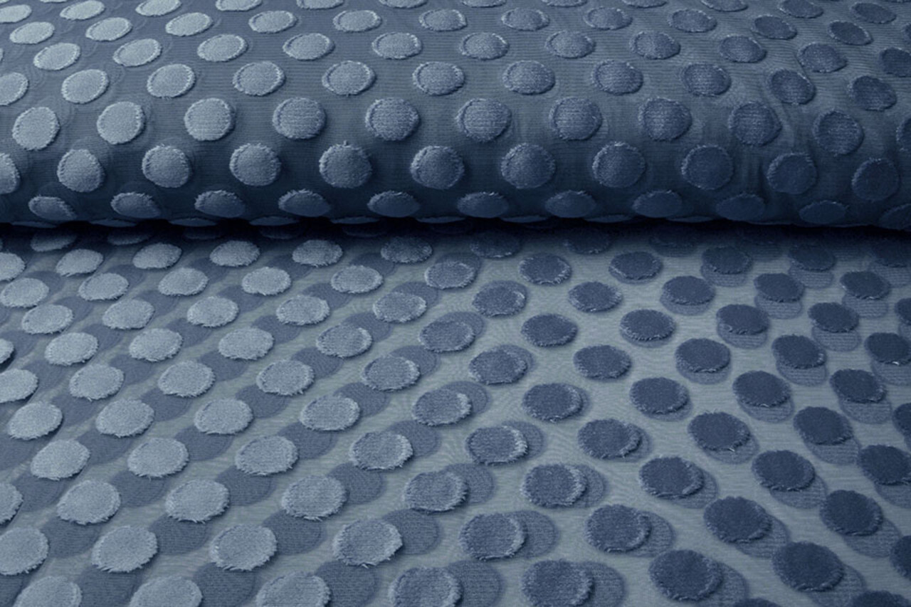 Feiner Tüll Dots Jeans Blau Feiner Tüll Dots Jeans Blau