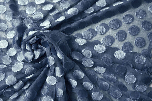 Fine Tulle Dots Jeans Blue