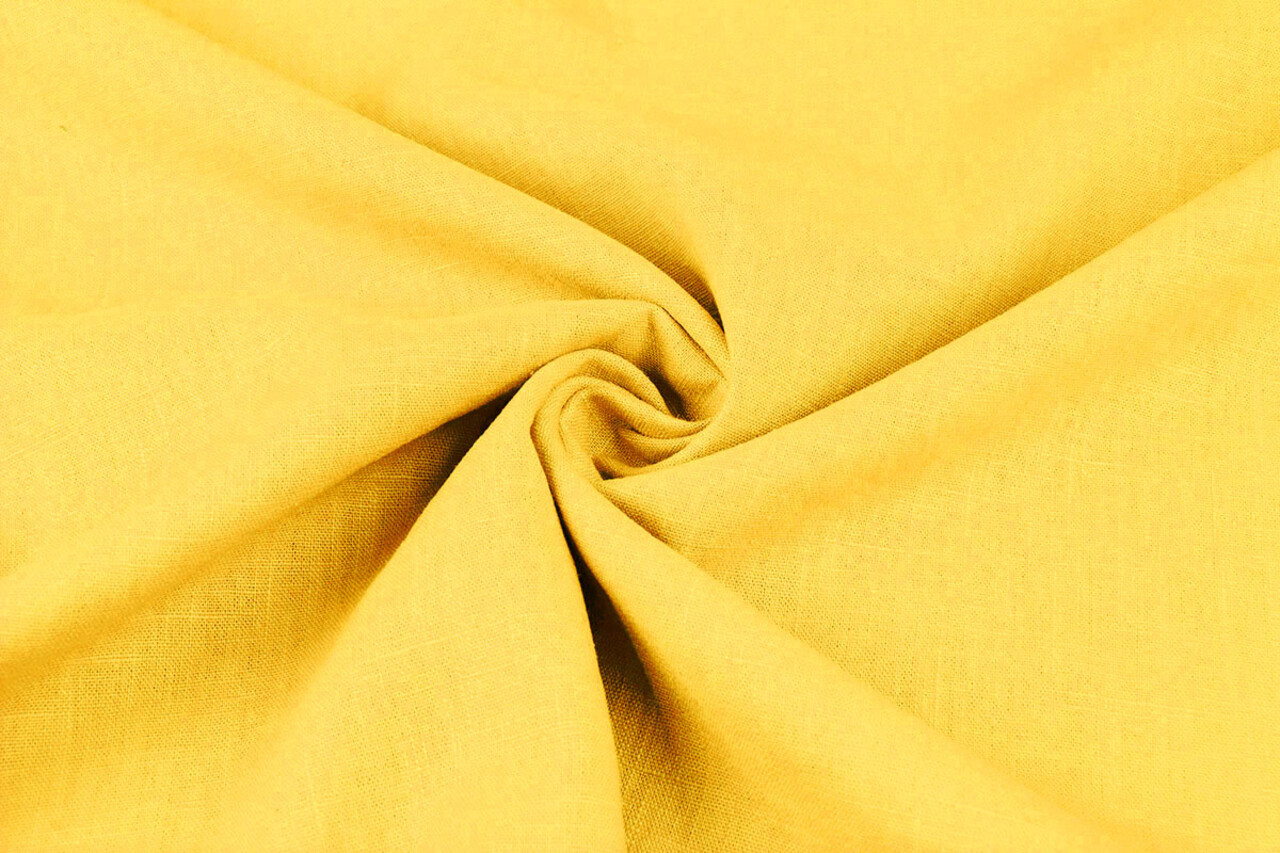 Oeko-Tex®  Gewassen Linnen Citroen Geel