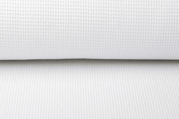 Oeko-Tex®  Mini Waffle Pique Fabric White Oeko-Tex®  Mini Waffle Pique Fabric White