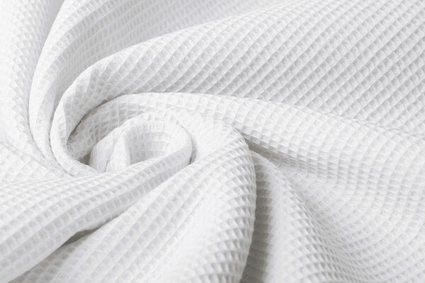 Oeko-Tex®  Mini Waffle Pique Fabric White Oeko-Tex®  Mini Waffle Pique Fabric White