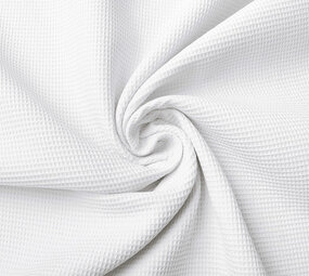 Oeko-Tex®  Mini Waffle Pique Fabric White Oeko-Tex®  Mini Waffle Pique Fabric White
