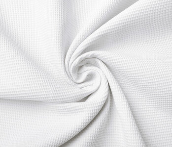 Oeko-Tex®  Mini Waffle Pique Fabric White