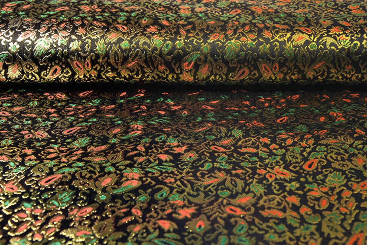 Brocade Kaupapa Navy Gold Multi