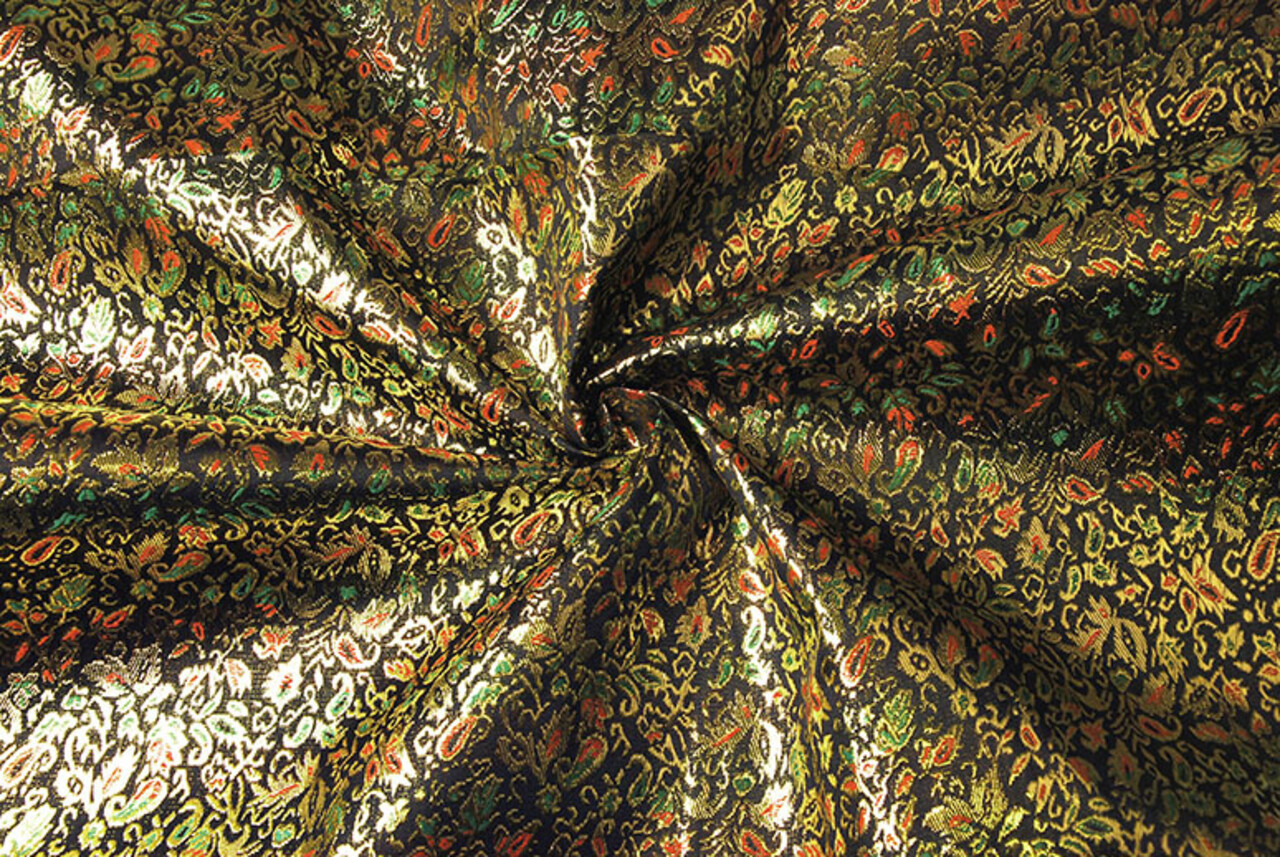 Brocade Kaupapa Navy Gold Multi