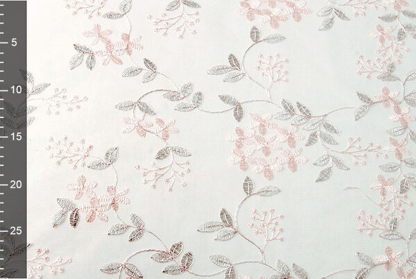 Mesh Embroidered Evi Pink Silber