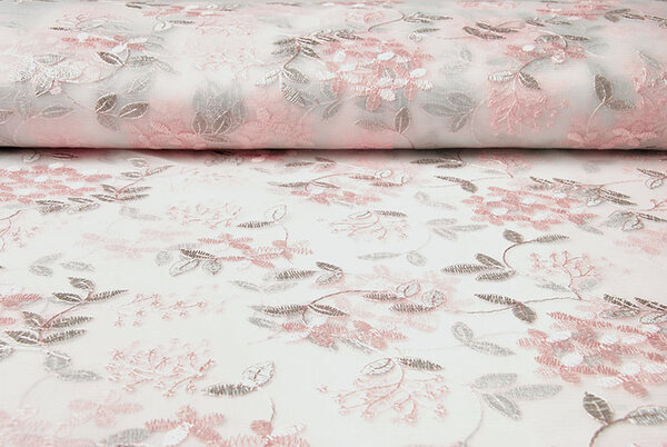 Mesh Embroidered Evi Pink Silber