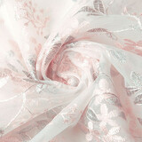 Mesh Ricamato Evi Rosa Argento