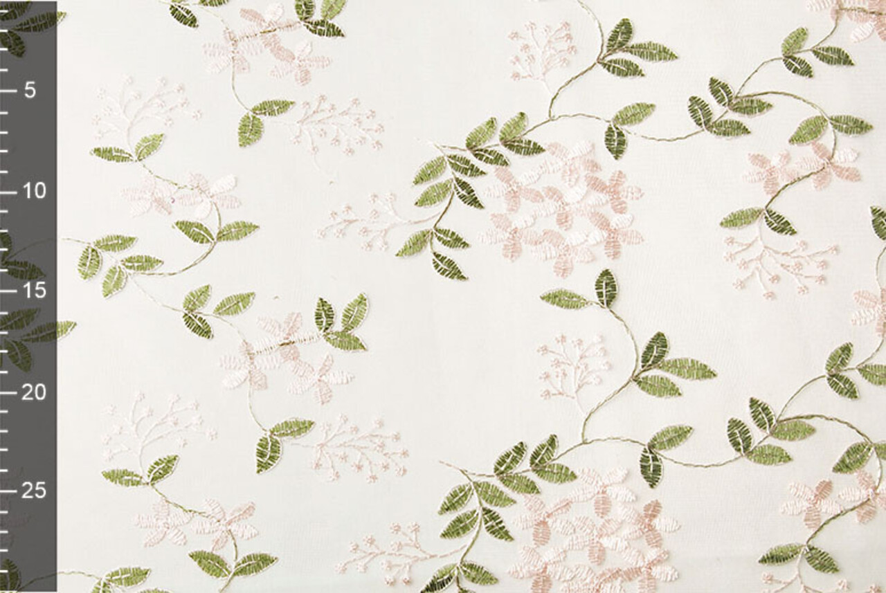 Mesh Embroidered Evi Pink Green