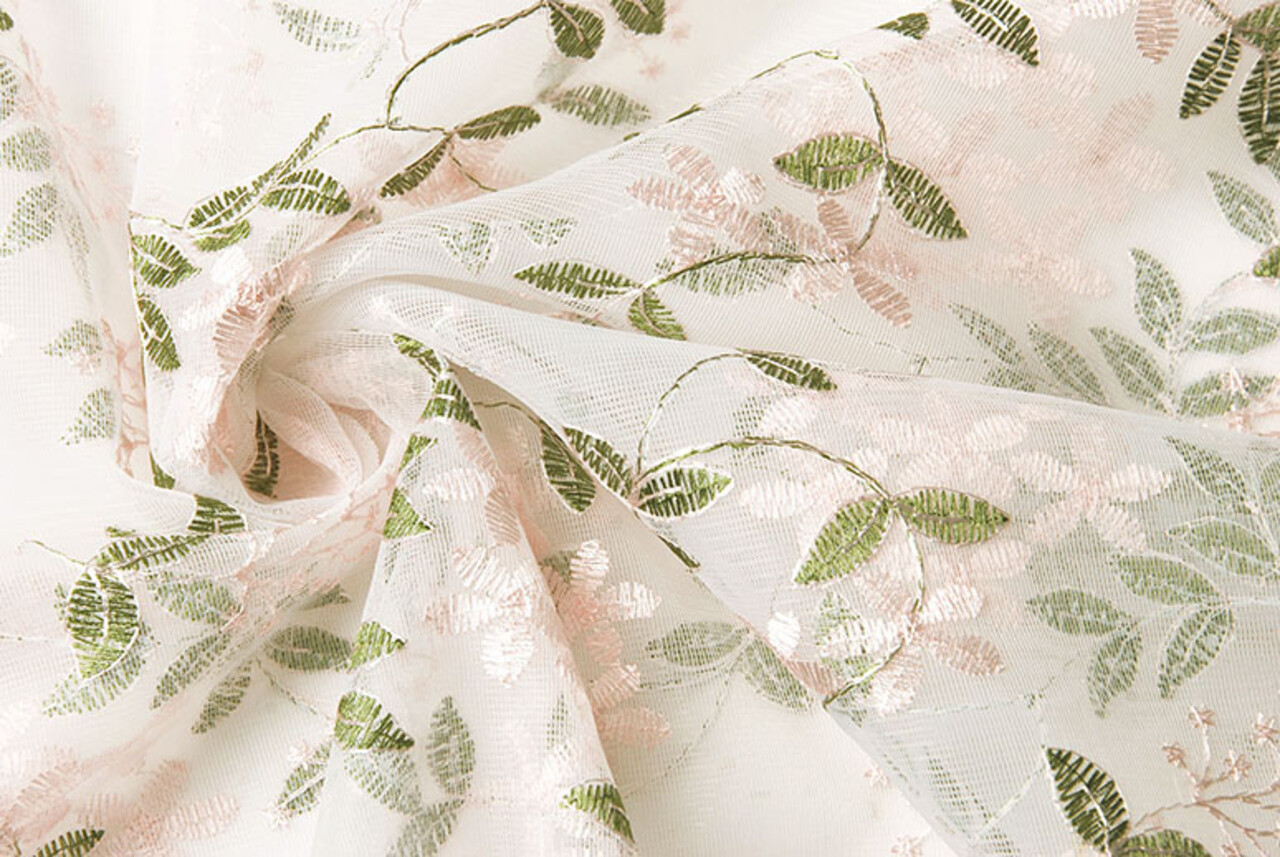 Mesh Ricamato Juul Evi Rosa Verde Mesh Ricamato Juul Evi Rosa Verde
