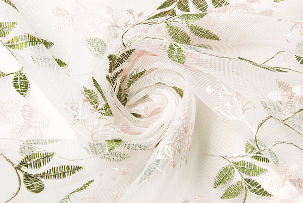 Mesh Embroidered Evi Pink Green