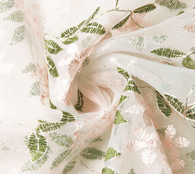 Mesh Geborduurd Evi Roze Groen Mesh Geborduurd Evi Roze Groen