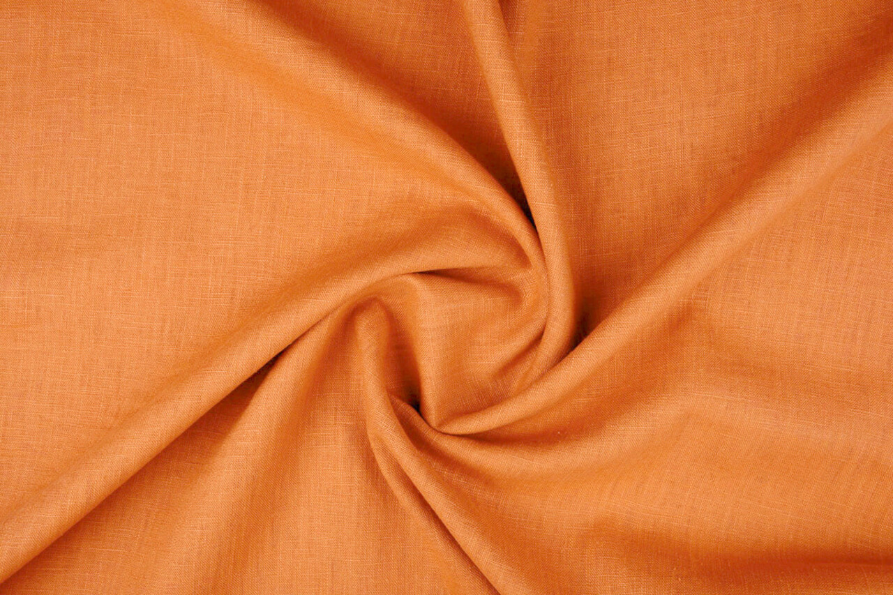 Oeko-Tex®  Gewaschenes Leinen Orange Oeko-Tex®  Gewaschenes Leinen Orange