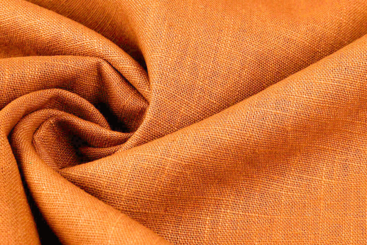Oeko-Tex®  Gewaschenes Leinen Orange Oeko-Tex®  Gewaschenes Leinen Orange