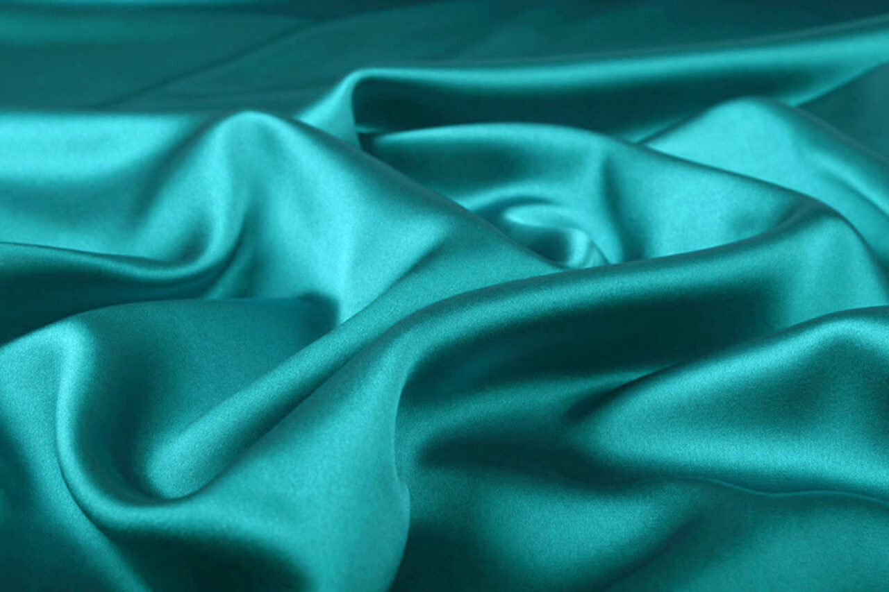 Stretch Satin Sea Green