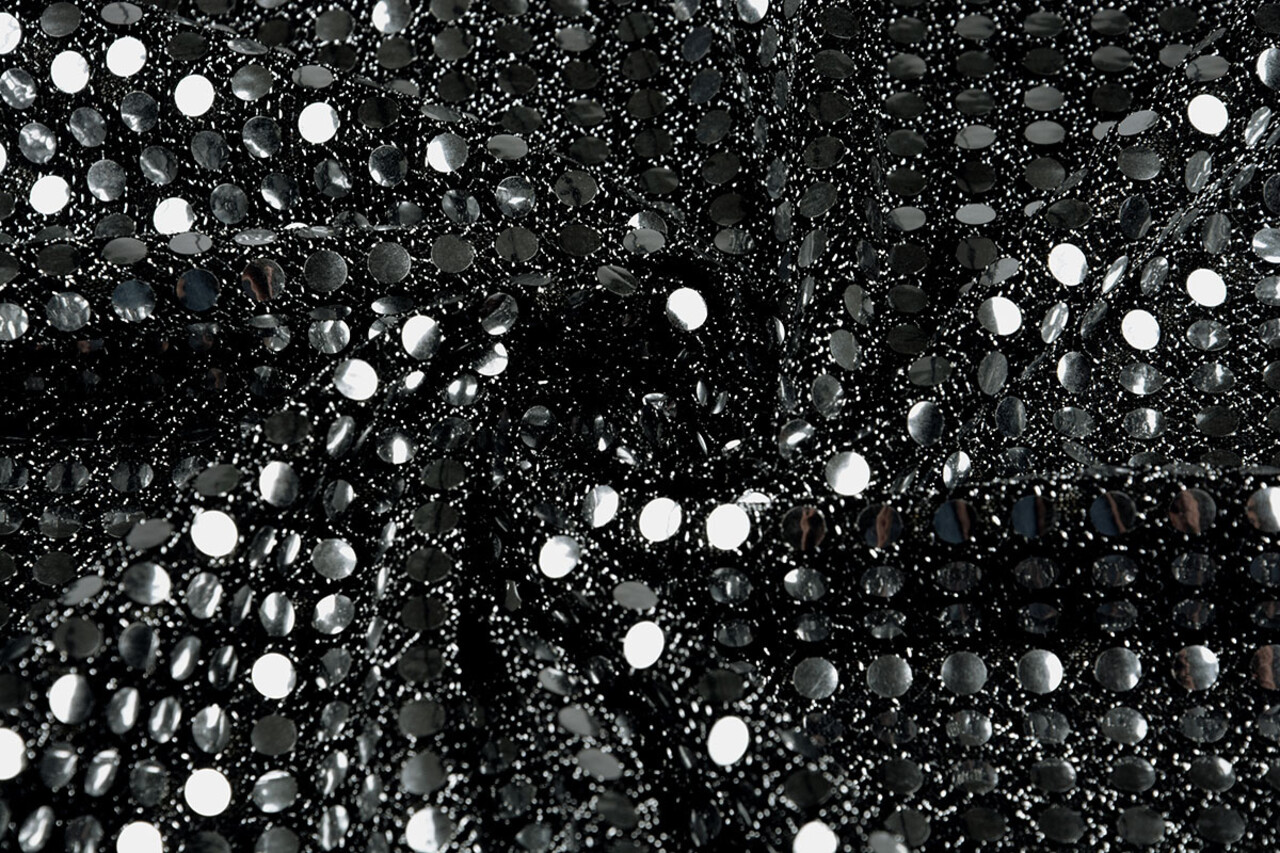 Paillettes sur Lurex Argent-Argent